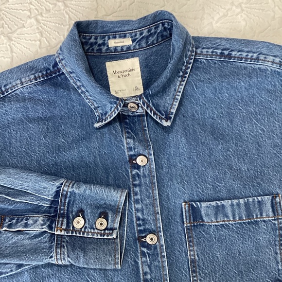 Abercrombie & Fitch Tops - Abercrombie & Fitch Thick Denim Oversized Shirt